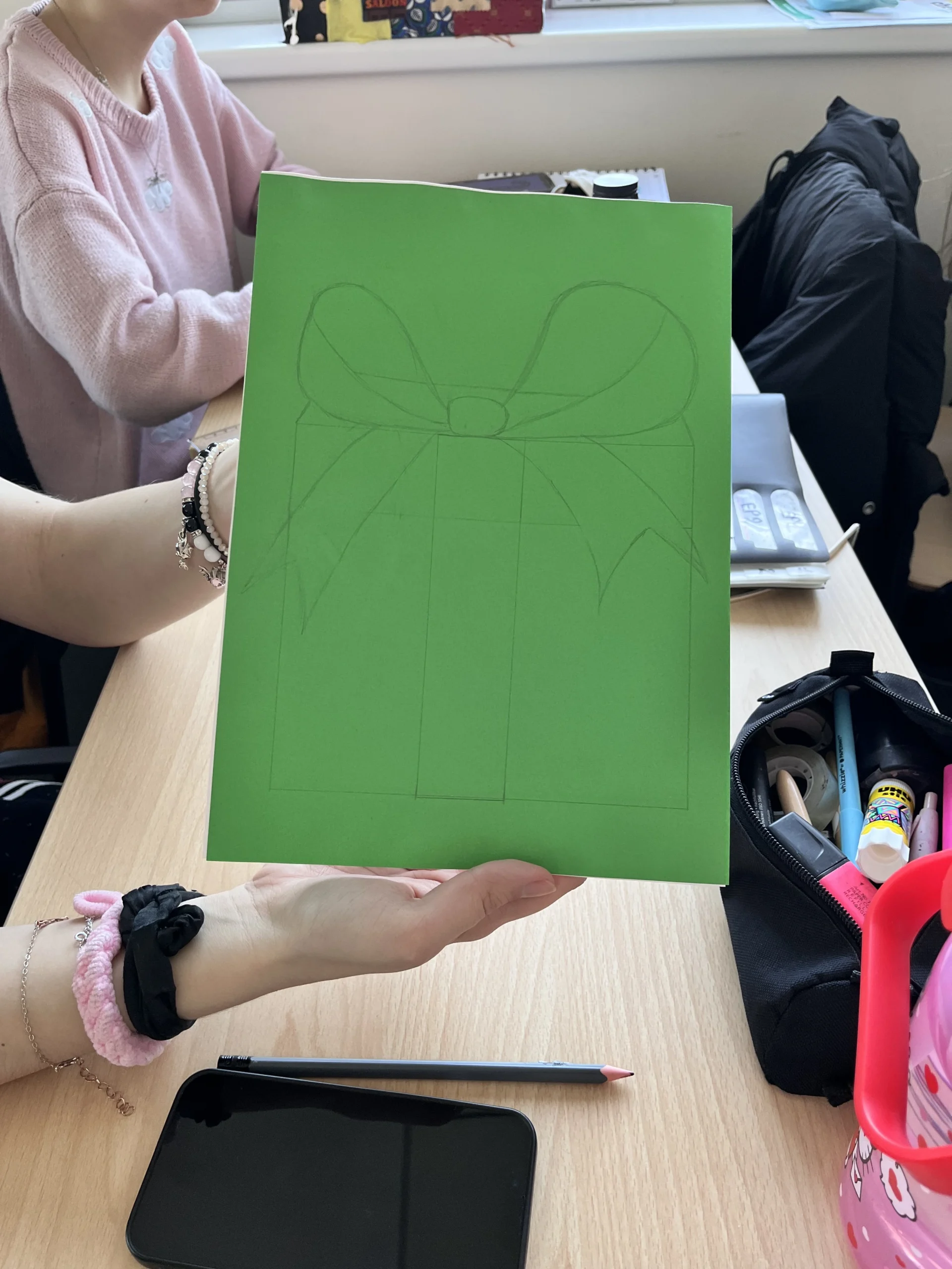 Un dessin de cadeau de Noël